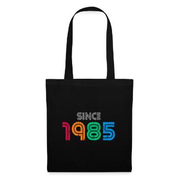 Seit 1985 | Vintage-Retro-Farbenes Jahr - Stoffbeutel - Schwarz - Vorne