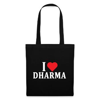 t-shirt J’adore Dharma t-shirt idée cadeau - Sac en tissu - noir - Devant