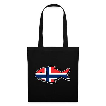 Norvège Pêche Pêche à la ligne Pêche - Sac en tissu - noir - Devant