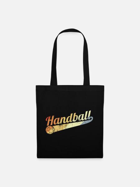 Vintage Handball - Stoffbeutel - Schwarz