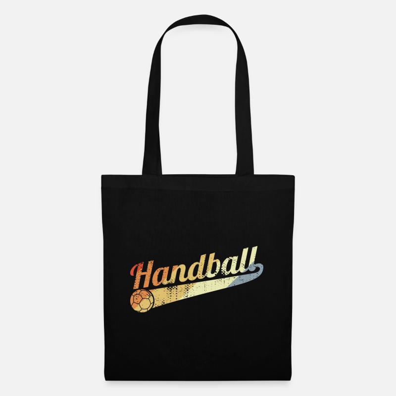 Vintage Handball - Stoffbeutel - Schwarz