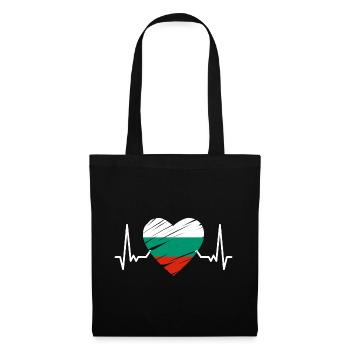 Drapeau de la Bulgarie Drapeau bulgare Sables d’or - Sac en tissu - noir - Devant