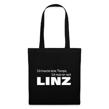 Therapie LINZ - Stoffbeutel - Schwarz - Vorne