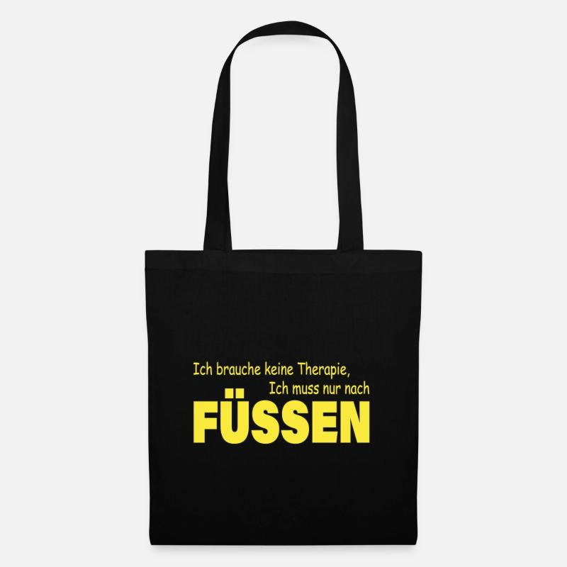 Therapie FÜSSEN - Stoffbeutel - Schwarz