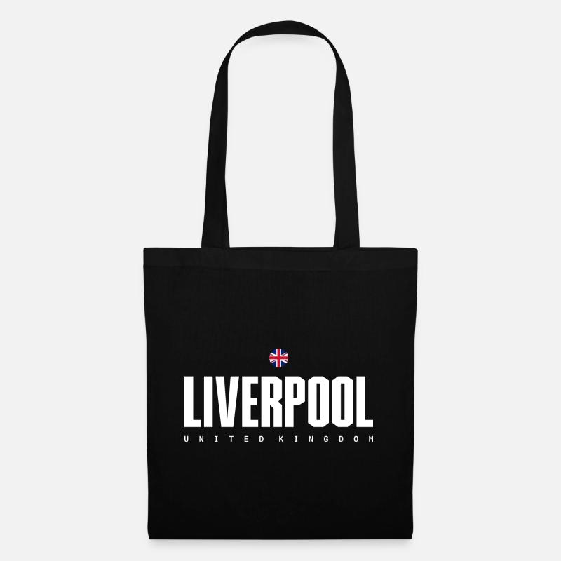 Liverpool Fetter Blocktext - Stoffbeutel - Schwarz