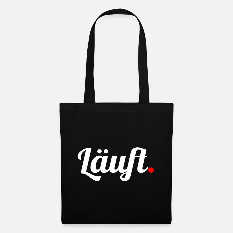 Läuft. - Stoffbeutel - Schwarz
