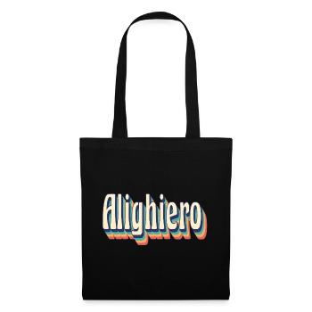 vintage rétro Alighiero t-shirt t-shirt cadeau - Sac en tissu - noir - Devant