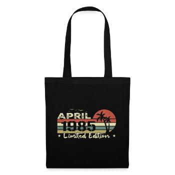 millésime de avril 39e anniversaire né 1985 vibe - Sac en tissu - noir - Devant