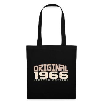 Jahrgang 1966 limitierte Auflage 1966 Geburtstag - Stoffbeutel - Schwarz - Vorne