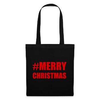 PÈRE NOËL. NOËL. JOYEUX NOËL. MERRY CHRISTMAS - Sac en tissu - noir - Devant