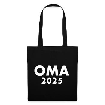 Oma 2025 - Stoffbeutel - Schwarz - Vorne