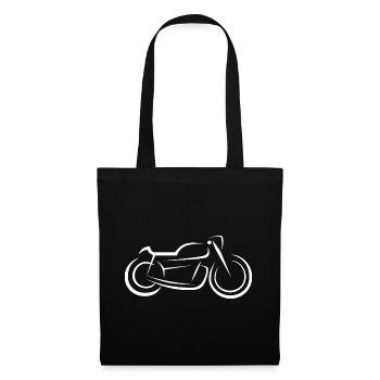 Moped minmal Design - Cafe Race S50 51 - Stoffbeutel - Schwarz - Vorne