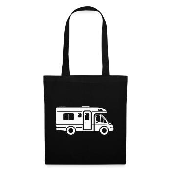 Wohnmobil Camping Kastenwagen Camper Caravan - Stoffbeutel - Schwarz - Vorne