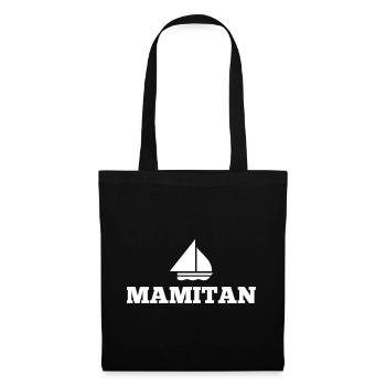 Mamitän Jeu de mots drôle Captain Mama Anchor - Sac en tissu - noir - Devant