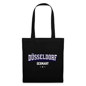 Düsseldorf Deutschland Varsity-Logo - Stoffbeutel - Schwarz - Vorne