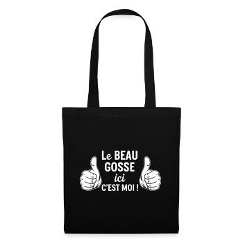 Le Beau Gosse Ici C'est Moi ! Phrase Humour Unique - Sac en tissu - noir - Devant