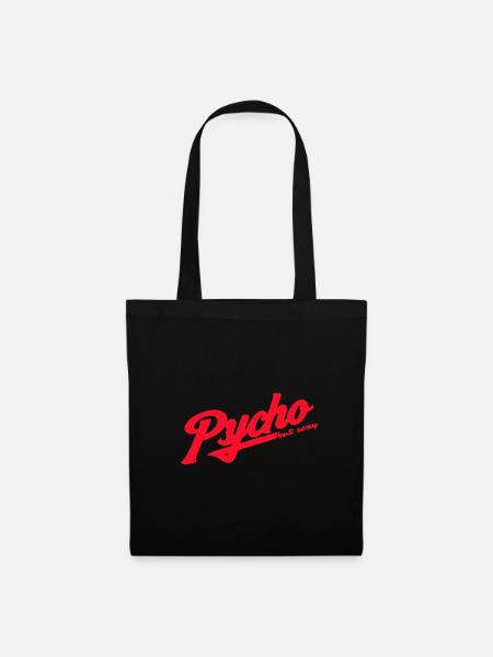 Psycho Retro Script Logo - Stoffbeutel - Schwarz