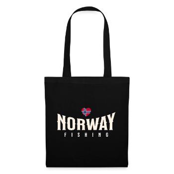 Norvège Pêche - Sac en tissu - noir - Devant