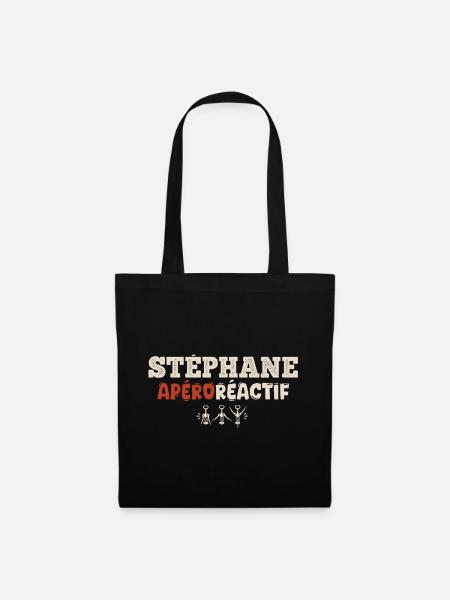 Stéphane Apéroréactif – Humorgeschenk - Stoffbeutel - Schwarz