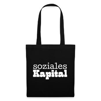 Soziales Kapital Typografie - Stoffbeutel - Schwarz - Vorne