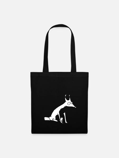 White Fox no 1 - Tote Bag - black