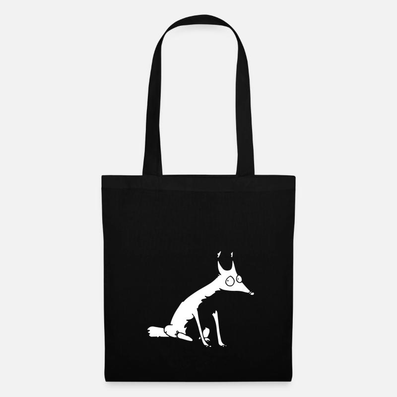 White Fox no 1 - Tote Bag - black