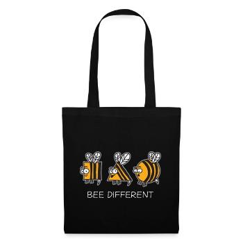 Bienen Seltsam Anders Unterscheidlich - Stoffbeutel - Schwarz - Vorne