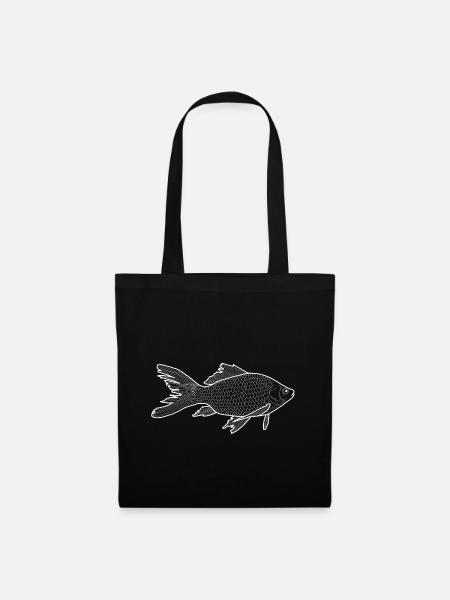 Fisch - Stoffbeutel - Schwarz