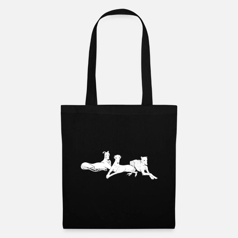 Three greyhounds - Tote Bag - black