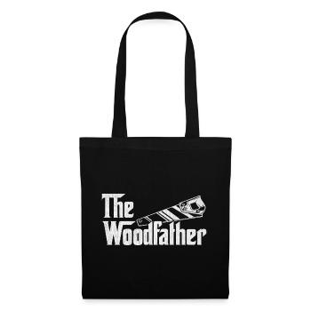 Le Père des bois - Drôle de papa charpentier - Sac en tissu - noir - Devant