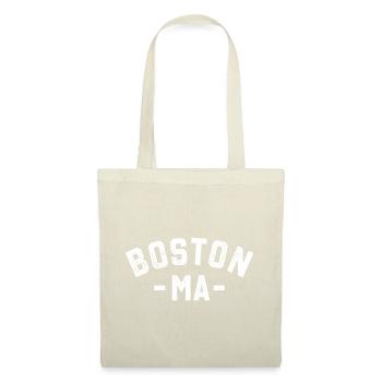 BOSTON MASSACHUSETTS STAMPED - Stoffbeutel - Natur - Vorne