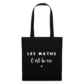 Les maths c est la vie - Sac en tissu - noir - Devant