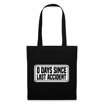 0 jours depuis le dernier accident 8 - Sac en tissu - noir - Devant