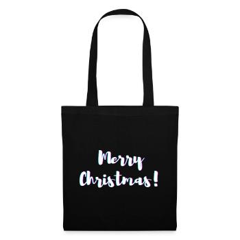 Frohe Weihnachten! - (Frohe Weihnachten)! - Stoffbeutel - Schwarz - Vorne