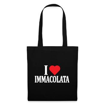 t-shirt J’aime Immacolata idée cadeau t-shirt - Sac en tissu - noir - Devant