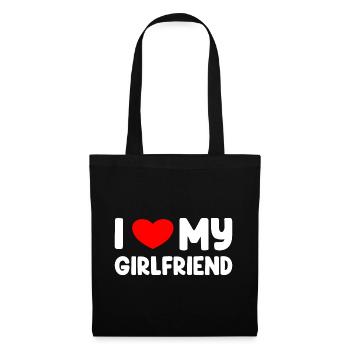 I Love My Girlfriend - Tote Bag - black - Front