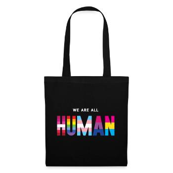 Mois de la fierté LGBT - Nous sommes tous humains - Sac en tissu - noir - Devant