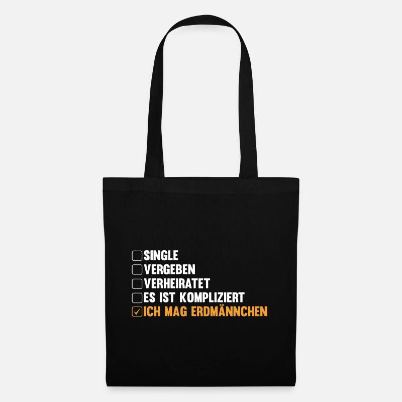 Erdmännchen - Stoffbeutel - Schwarz