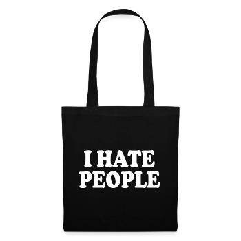 I hate people - Tote Bag - black - Front