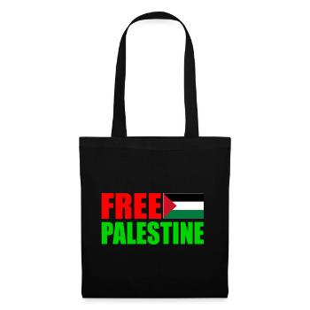 Free palestine - Sac en tissu - noir - Devant
