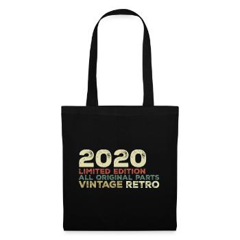 2020 né cadeau d’anniversaire vintage 2020 Retro - Sac en tissu - noir - Devant