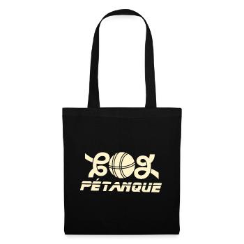 Emblème de la boule de petanque Go - Sac en tissu - noir - Devant
