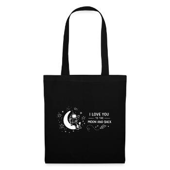 I Love You To The Moon And Back Doodle - Tote Bag - black - Front