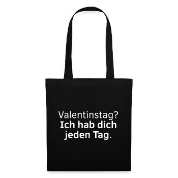 La Saint-Valentin Je t’ai pris une chemise tous les jours - Sac en tissu - noir - Devant