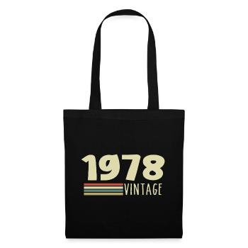 1978-Anniversaire-1978-retro-1978 - Sac en tissu - noir - Devant