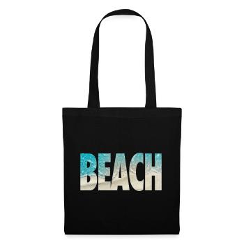 Tropische BEACH Ozean-Text-Vibe - Stoffbeutel - Schwarz - Vorne