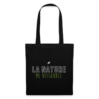 La Nature Me Ressource - Design Nature Minimaliste - Sac en tissu - noir - Devant