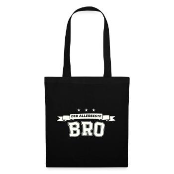 Der Allerbeste Bro - Stoffbeutel - Schwarz - Vorne