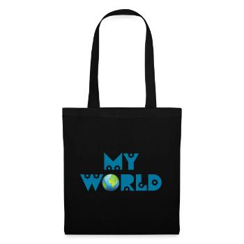Meine Welt - Stoffbeutel - Schwarz - Vorne
