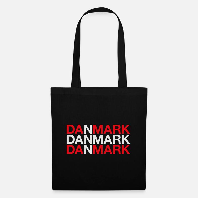 Danmark Denmark Dänemark Flagge - Stoffbeutel - Schwarz